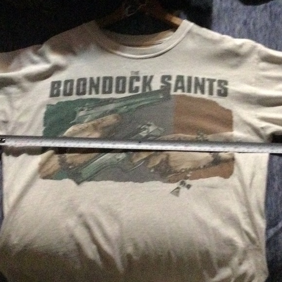 Vintage The Boondock Saints short sleeve shirt Aequitas veritas measurements - Picture 8 of 8
